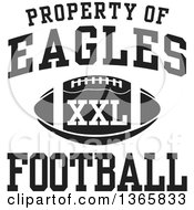 Poster, Art Print Of Black And White Property Of Eagles Football Xxl Design