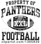 Poster, Art Print Of Black And White Property Of Panthers Football Xxl Design
