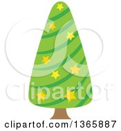 Poster, Art Print Of Christmas Tree With Stars