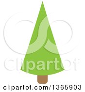Clipart Of A Conifer Evergreen Tree Royalty Free Vector Illustration by visekart