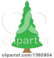Clipart Of A Conifer Evergreen Tree Royalty Free Vector Illustration by visekart