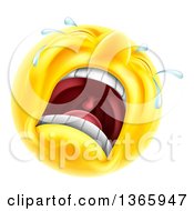 Poster, Art Print Of 3d Yellow Male Smiley Emoji Emoticon Face Crying
