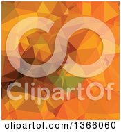 Poster, Art Print Of Deep Carrot Orange Low Poly Abstract Geometric Background