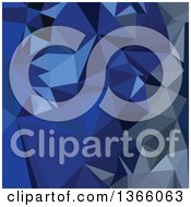 Poster, Art Print Of Catalina Blue Low Poly Abstract Geometric Background