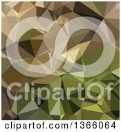 Poster, Art Print Of Burlywood Brown Low Poly Abstract Geometric Background