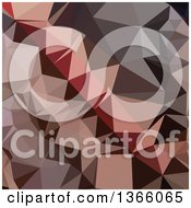 Poster, Art Print Of Bulgarian Rose Low Poly Abstract Geometric Background
