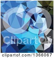 Poster, Art Print Of Air Force Blue Low Poly Abstract Geometric Background