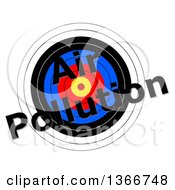Poster, Art Print Of Target With Air Pollution Text Over It On A White Background