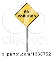 Poster, Art Print Of 3d Yellow Air Pollution Warning Sign On White