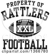 Poster, Art Print Of Black And White Property Of Rattlers Football Xxl Design