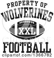 Poster, Art Print Of Black And White Property Of Wolverines Football Xxl Design
