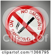 Clipart Of A No Smoking Sign With A Cigarette Over Gray Royalty Free Vector Illustration