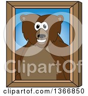 Poster, Art Print Of Grizzly Bear School Mascot Character Portrait