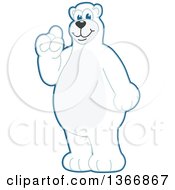 Polar Bear School Mascot Character With An Idea