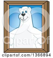 Poster, Art Print Of Polar Bear School Mascot Character Portrait