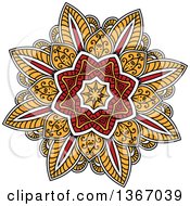 Clipart Of A Kaleidoscope Flower Royalty Free Vector Illustration by Vector Tradition SM