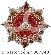 Clipart Of A Kaleidoscope Flower Royalty Free Vector Illustration