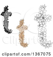 Clipart Of Floral Lowercase Alphabet Letter T Designs Royalty Free Vector Illustration