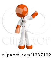 Orange Man Doctor Or Veterinarian Waving
