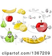 Poster, Art Print Of Bananas Lemons Pears And Apples