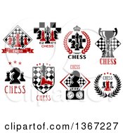 Poster, Art Print Of Chess Piece Designs And Text