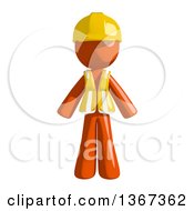 Poster, Art Print Of Orange Man Construction Worker