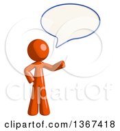 Clipart Of An Orange Man Talking Royalty Free Illustration