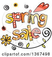 Poster, Art Print Of Colorful Sketched Spring Sale Word Art
