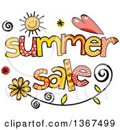 Poster, Art Print Of Colorful Sketched Summer Sale Word Art