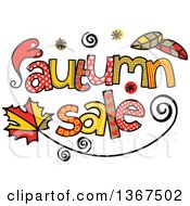 Poster, Art Print Of Colorful Sketched Autumn Sale Word Art