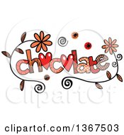 Poster, Art Print Of Colorful Sketched Chocolate Word Art