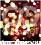 Poster, Art Print Of Christmas Background Of Stars And Bokeh Flares