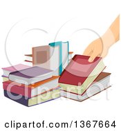 Poster, Art Print Of Female Hand Picking Up A Book