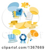 Clipart Of School And Educational Icons Royalty Free Vector Illustration