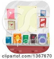 Poster, Art Print Of Book Store Window Display With A Blank Poster