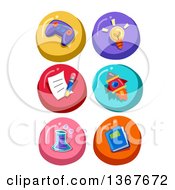 Poster, Art Print Of Colorful Round Educational Icons