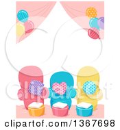 Clipart Of A Spa Party Setup With Chairs And Balloons Royalty Free Vector Illustration