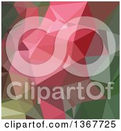 Poster, Art Print Of Low Poly Abstract Geometric Background In Congo Pink