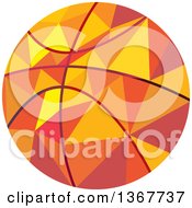 Clipart Of A Geometric Low Poly Style Basketball Royalty Free Vector Illustration by patrimonio