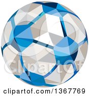Poster, Art Print Of Geometric Low Poly Style Soccer Ball