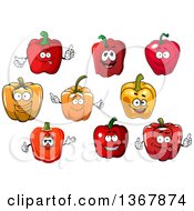 Poster, Art Print Of Red And Orange Bell Pepper Characters
