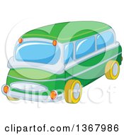 Poster, Art Print Of Green Toy Bus Car