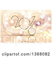 Clipart Of A Happy New Year 2016 Greeting Over Snowflakes And Bokeh Royalty Free Illustration