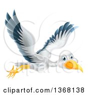 Poster, Art Print Of Stork Bird In Flight