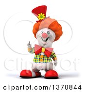 Clipart Of A 3d Polar Bear Bear Clown On A White Background Royalty Free Illustration by Julos