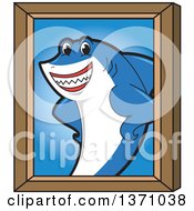 Poster, Art Print Of Shark School Mascot Character Portrait