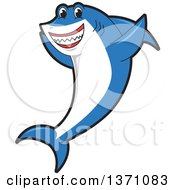 Poster, Art Print Of Shark School Mascot Character Cheering