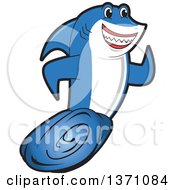 Poster, Art Print Of Shark School Mascot Character Running