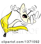 Cartoon Scared Banana Jumping Out Of His Skin