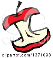 Poster, Art Print Of Cartoon Red Apple Core